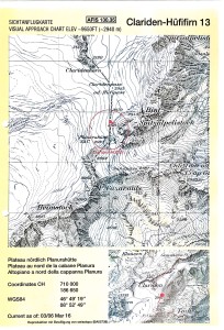 Sichtanflugkarte clariden hüfifirn