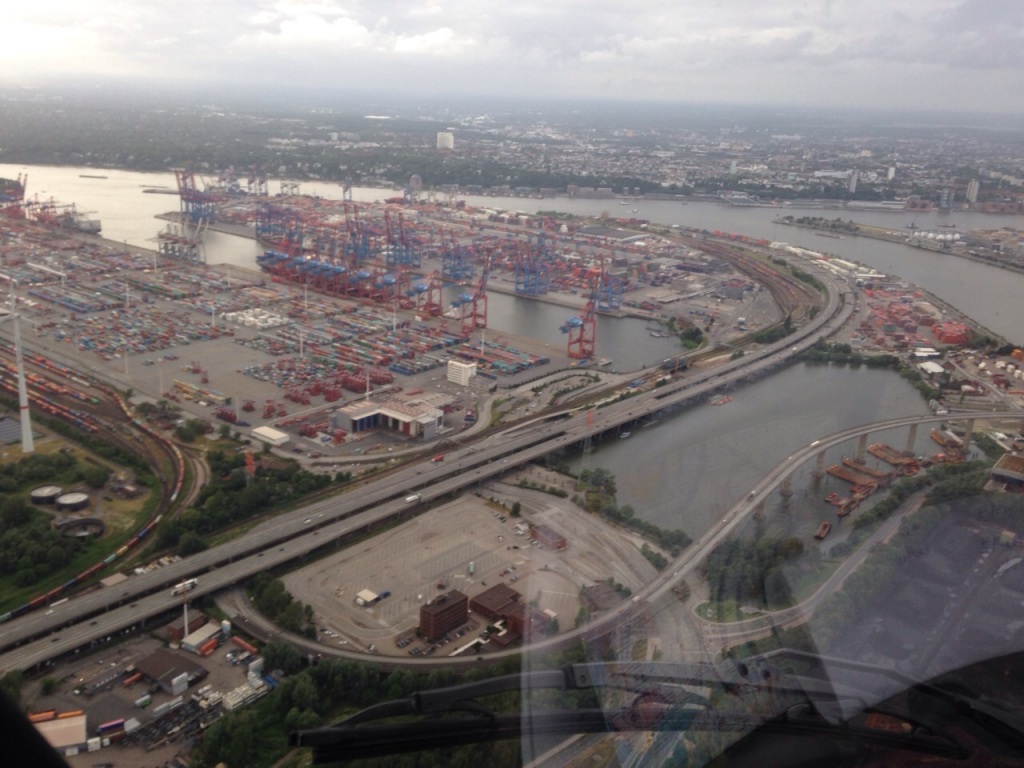 Der Hamburger Containerhafen.